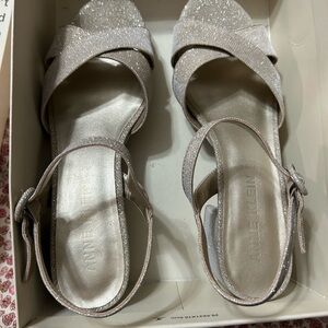 Anne Klein Shimmering Silver Sandals